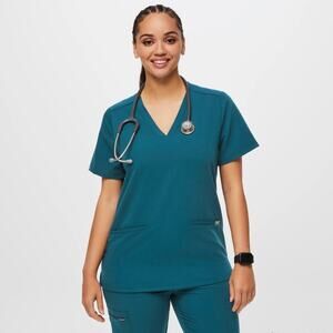 Figs Teal Women's Top Blouse